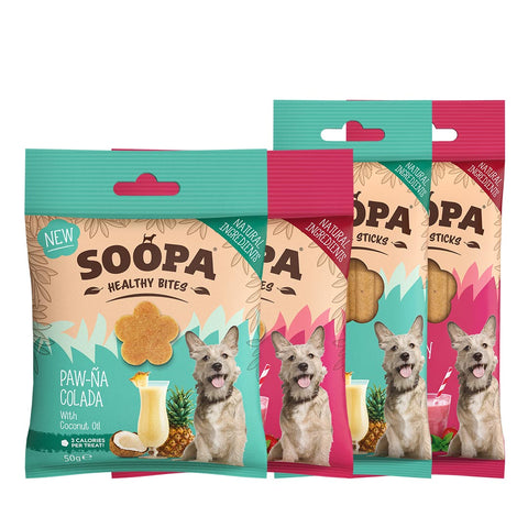 Soopa Healthy Bites & Dental Sticks Mix - Puptails - Puppy Village.nl