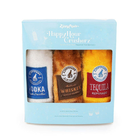 ZippyPaws Happy Hour Crusherz - Spirits 3-Pack - Puppy Village.nl