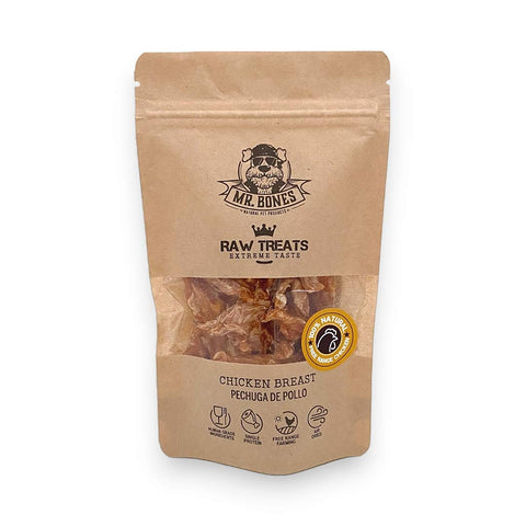 Mr. Bones Raw Treats - Kippenborstfilet - Puppy Village.nl