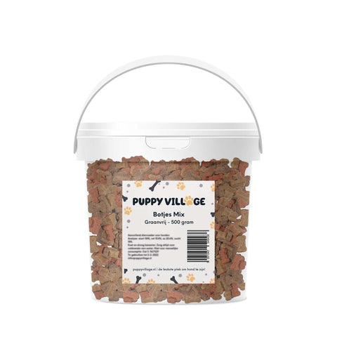 Puppy Village Trainers - Botjesmix (Graan- en glutenvrij, 500 gr.) - Puppy Village.nl