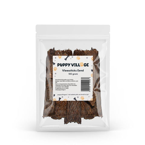 Puppy Village Vleessticks - Eend (100 gr.) - Puppy Village.nl