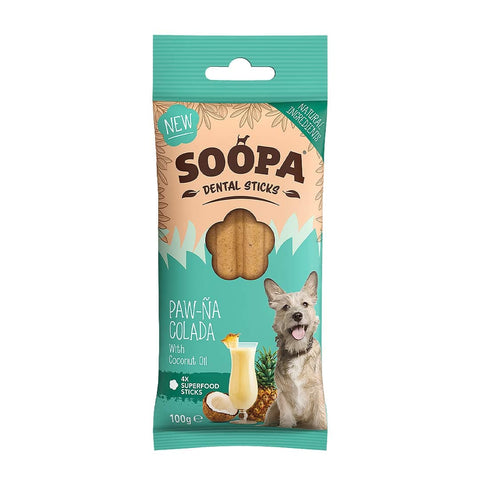 Soopa Dental Sticks - Paw-Ña Colada - Puppy Village.nl