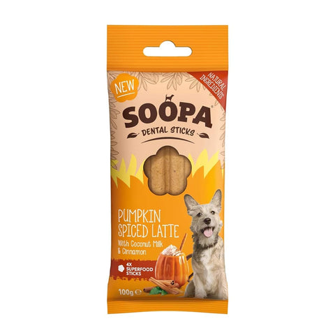 Soopa Dental Sticks - Pumpkin Spiced Latte - Puppy Village.nl