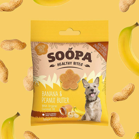 Soopa Healthy Bites - Banaan & Pindakaas - Puppy Village.nl