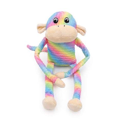 ZippyPaws Crinkle - Spencer the Rainbow Monkey - Puppy Village.nl