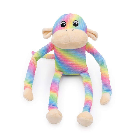 ZippyPaws Crinkle - Spencer the Rainbow Monkey - Puppy Village.nl