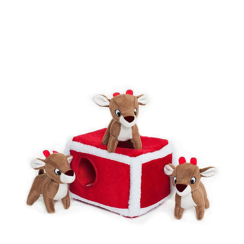 ZippyPaws Holiday Burrow - Reindeer Pen - Puppy Village.nl