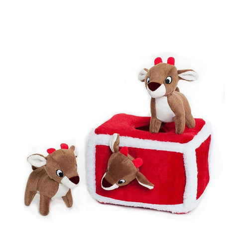 ZippyPaws Holiday Burrow - Reindeer Pen - Puppy Village.nl