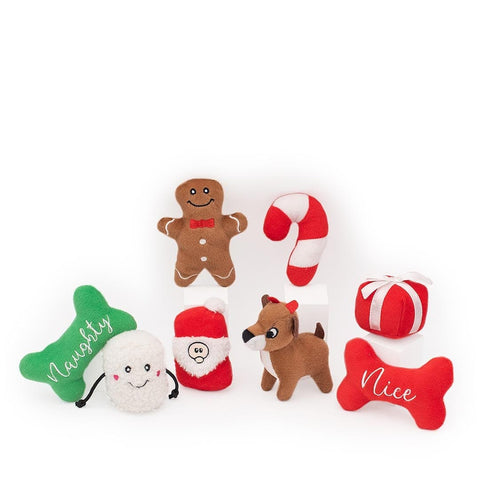 ZippyPaws Holiday Miniz 8-Pack - Puppy Village.nl