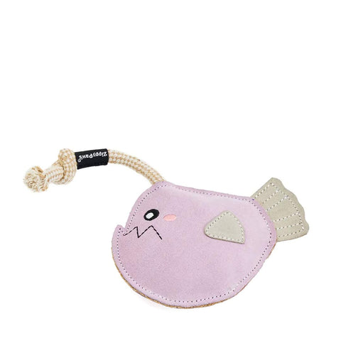 ZippyPaws ecoZippy Suede and Rope Buddies – Angler Fish
