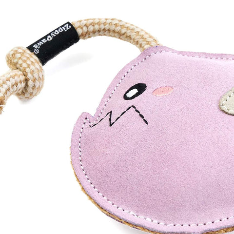 ZippyPaws ecoZippy Suede and Rope Buddies – Angler Fish