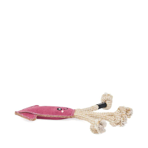 ZippyPaws ecoZippy Suede and Rope Buddies – Squid - Puppy Village.nl