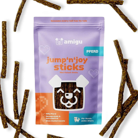 amigu Jump'n'Joy Vleessticks - Paard - Puppy Village.nl