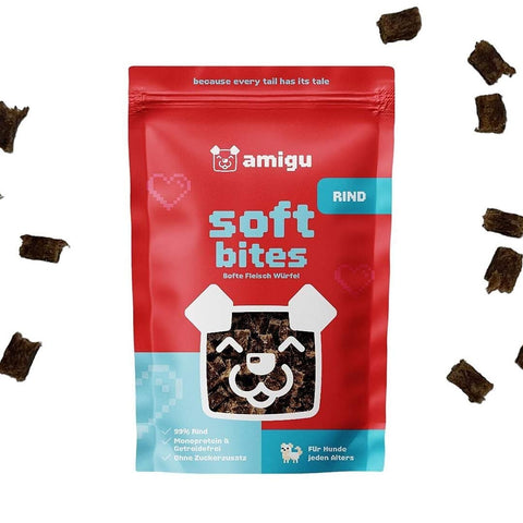 amigu Soft Bites Vleesblokjes - Rund - Puppy Village.nl