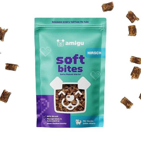 amigu Soft Bites Vleesblokjes - Hert - Puppy Village.nl